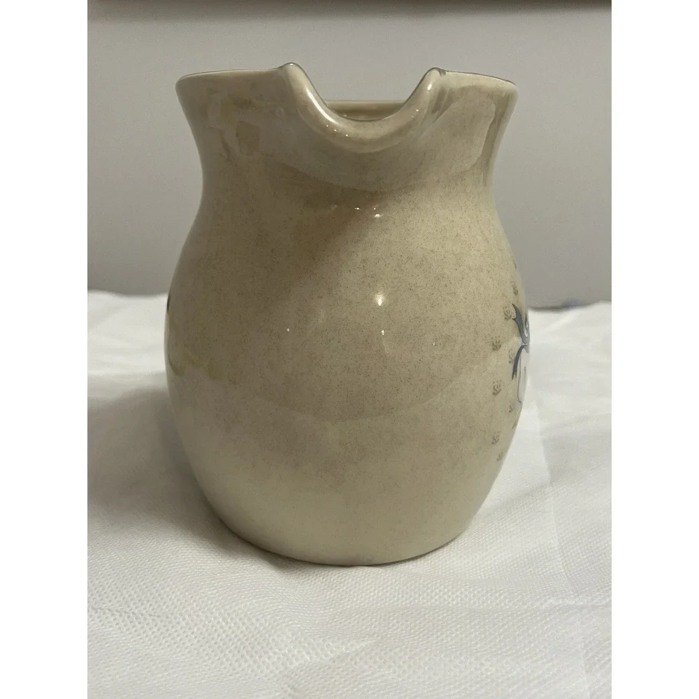 Vtg Goose Pitcher Cottagecore Geese Ducks Country Farmhouse WBI Stoneware